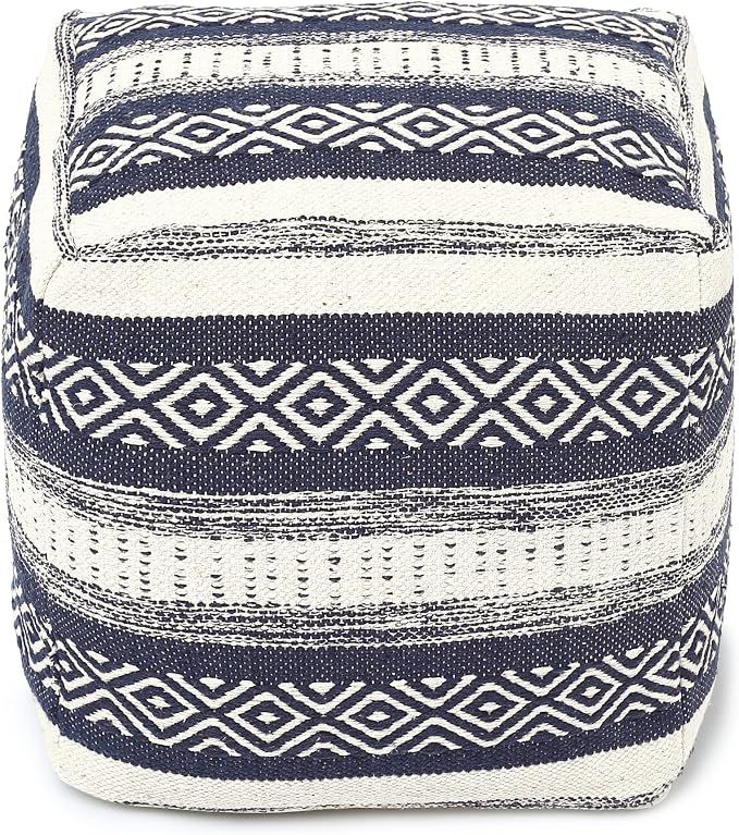 REDEARTH · UNSTUFFED Pouf Ottoman Cover Textured Cube Bean Bag Poof Pouffe - Image 6