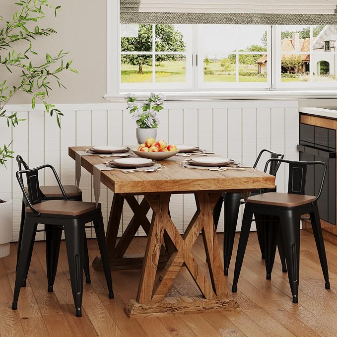Changjie Furniture 18 Inch Metal Bar Stools Counter Stool Modern Barstools - Image 2