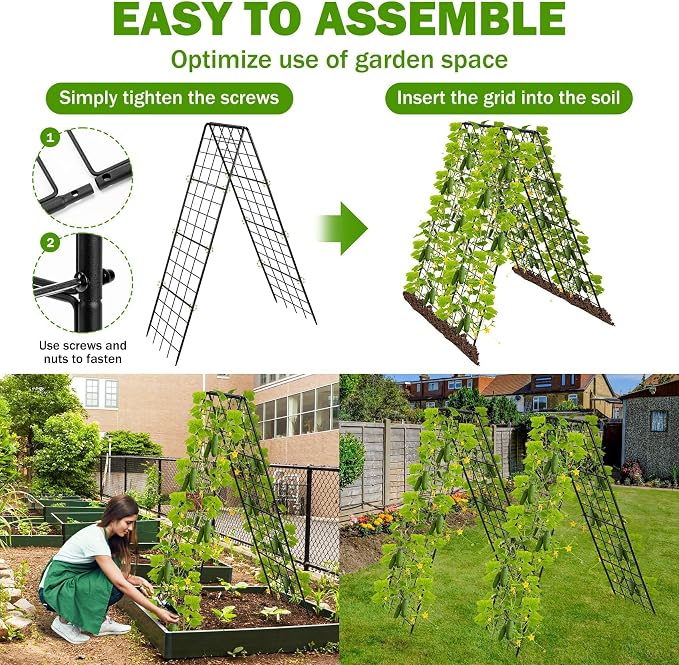 Heavy Duty 2 Pack 50"x17" Adjustable A-Frame Trellis - Image 5
