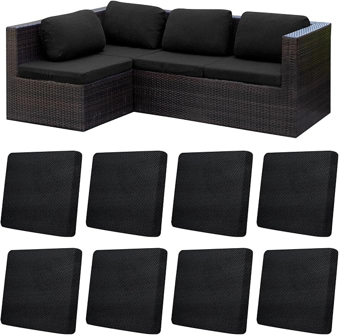 8Pcs Patio Cushion Covers, Outdoor Cushions Covers, Stretch Cushion Covers by Unknown