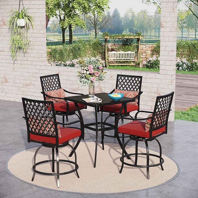 Sophia & William Patio Bar Set 5-Piece Outdoor High Dining Set - Image 6