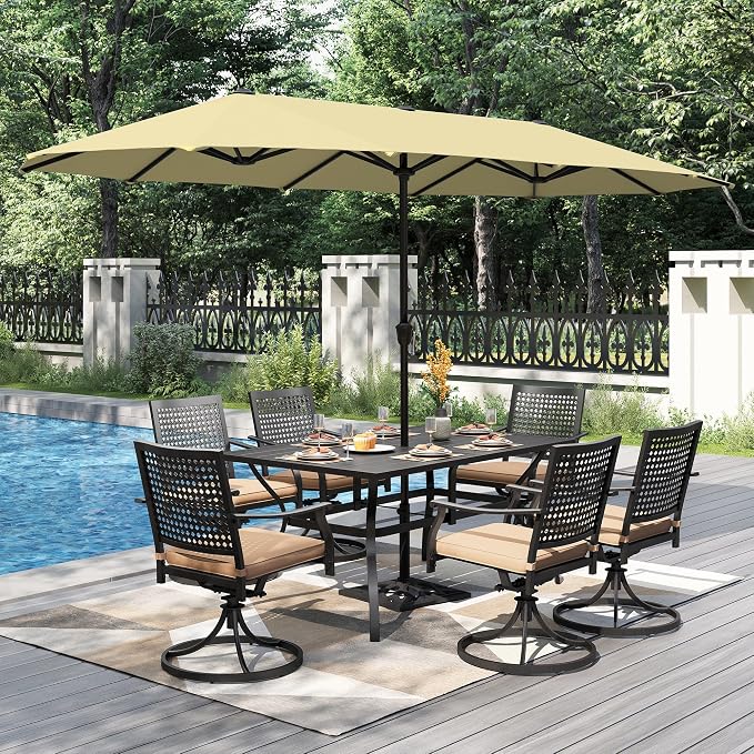 PHI VILLA 7 Pieces Outdoor Dining Set - Image 2
