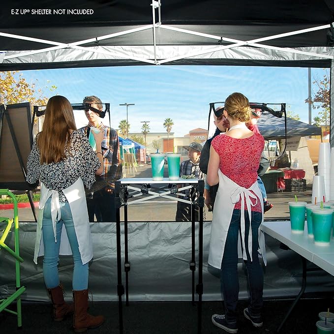 E-Z UP Food Booth Sidewall Kit, Fits 10' x 10' Straight Leg Canopy, Includes 2 - Image 4