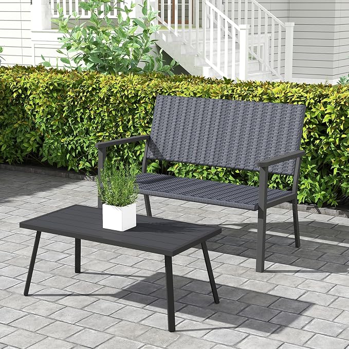 C-Hopetree Outdoor Loveseat Bench Chair - Image 2