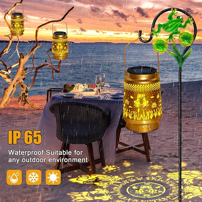 2 Packs Frog Solar Lanterns Outdoor Waterproof - Image 6