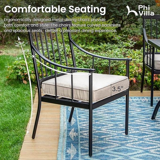 PHI VILLA 9 Pieces Outdoor Dining Set - Image 5