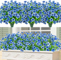Bassion Artificial Flowers for Outdoors, 24 Bundles UV Resistant Fake Flowers by Bassion