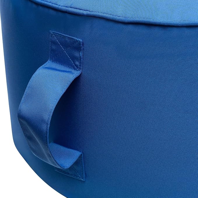 QILLOWAY Indoor/Outdoor Inflatable Stool, Round Ottoman, All Weather Foot Rest - Image 4
