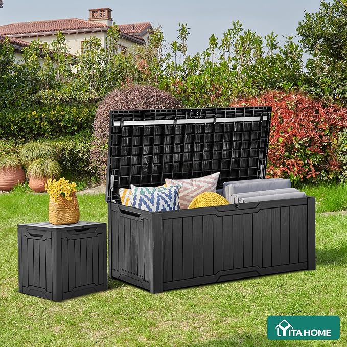 YITAHOME 120 Gallon Outdoor Storage Deck Box, Large Resin Patio Storage - Image 5