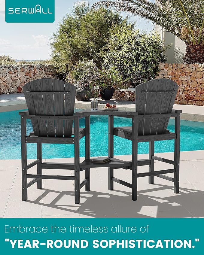 SERWALL Tall Adirondack Chairs Set of 2 - Image 6