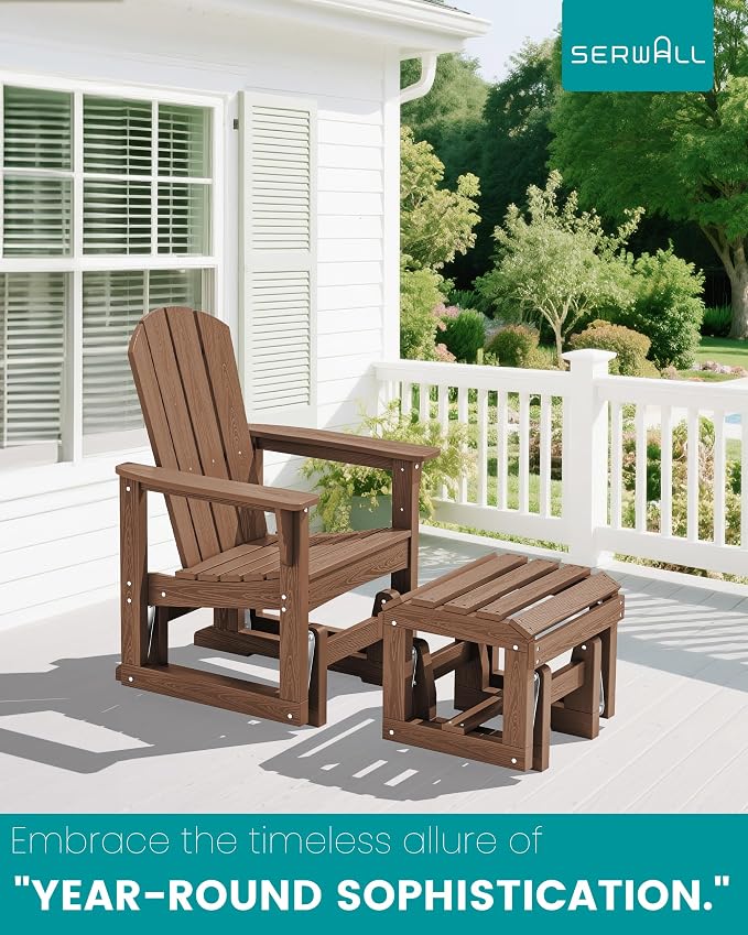 SERWALL Outdoor Glider Chair Set of 2 - Image 9