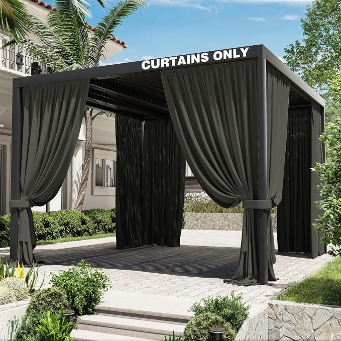 Gazebo Universal Replacement Privacy Curtain, 4-Panels Sidewall Curtains by WelcometoKimunukStore