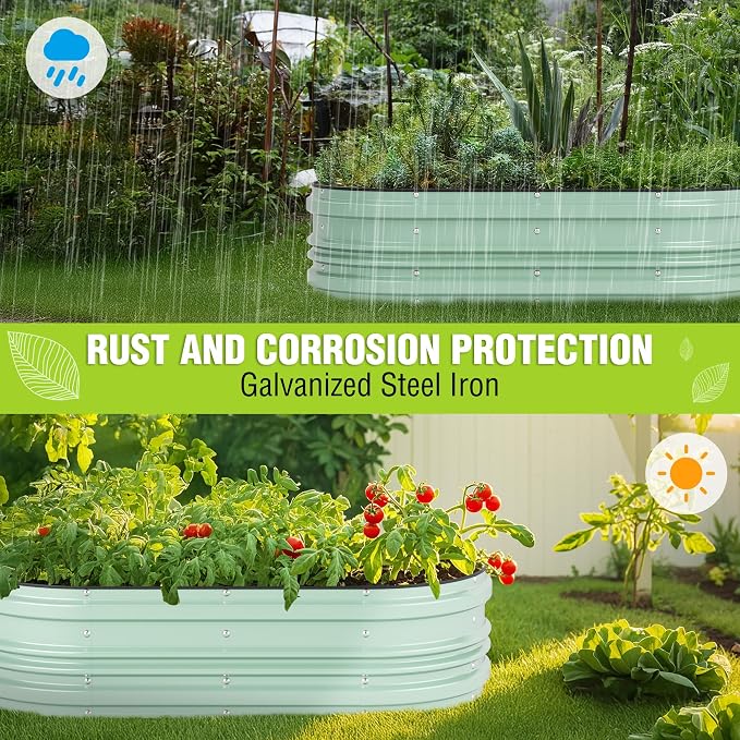 WORKPRO 4x2x1ft Galvanized Raised Garden Bed Set, Rust & Corrosion Protection - Image 4