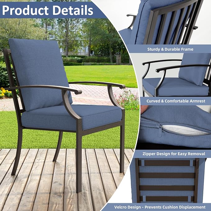 ALAULM 7-Piece Patio Dining Table and Chairs - Image 3