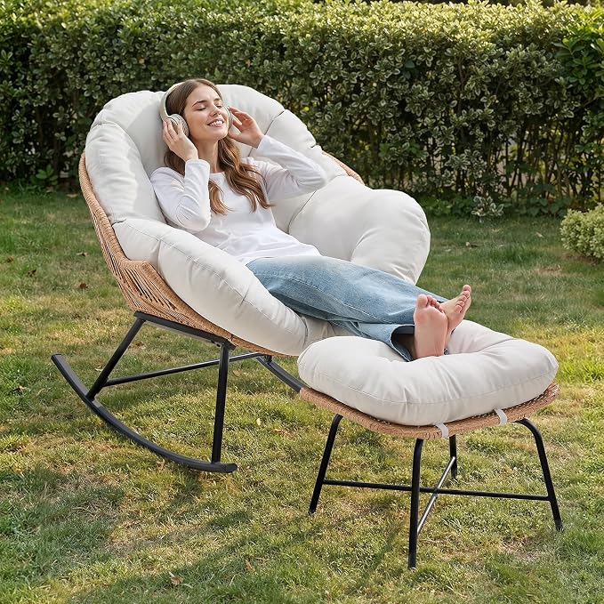 ONBRILL Papasan Rocking Chair - Image 4