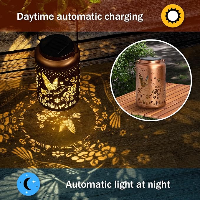 Hummingbird Solar Lanterns Outdoor Waterproof, Birthday Gifts - Image 4
