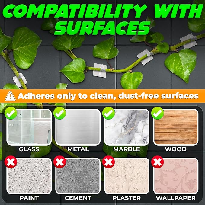 100Pcs Clear Plant Clips for Climbing Plants Indoor - Image 3