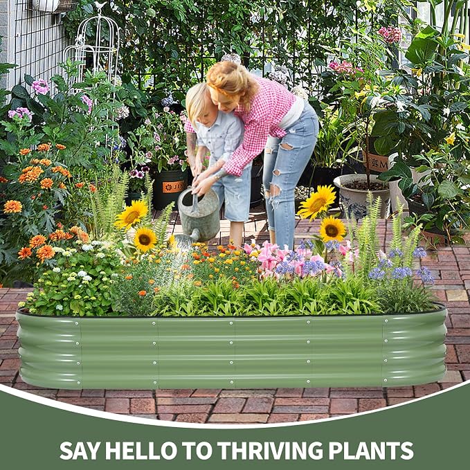 1MORE Galvanized Raised Garden Bed- Planter Garden Boxes Outdoor, Raised Beds - Image 8