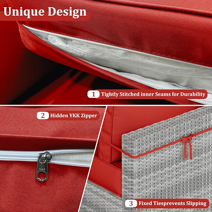 14 Pcs Outdoor Cushion Covers Patio Cushion Slipcovers Replacement Splash Proof - Image 4