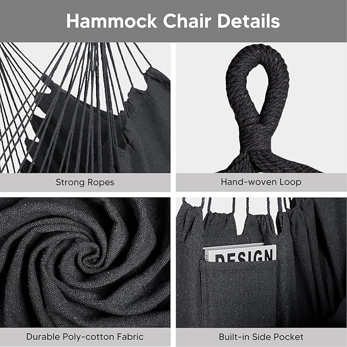SUNCREAT 2-in-1 Hammocks Convertible Portable Double Hammock - Image 5