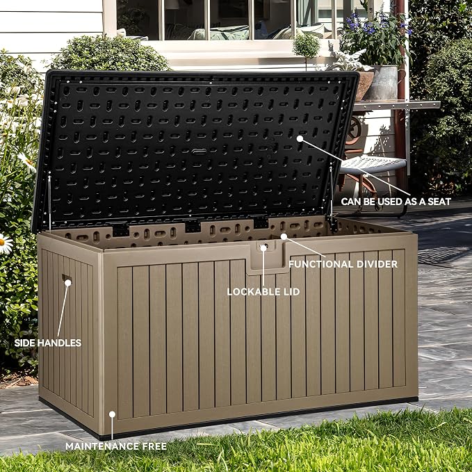 YITAHOME 230 Gallon Double-Wall Deck Box - Image 5