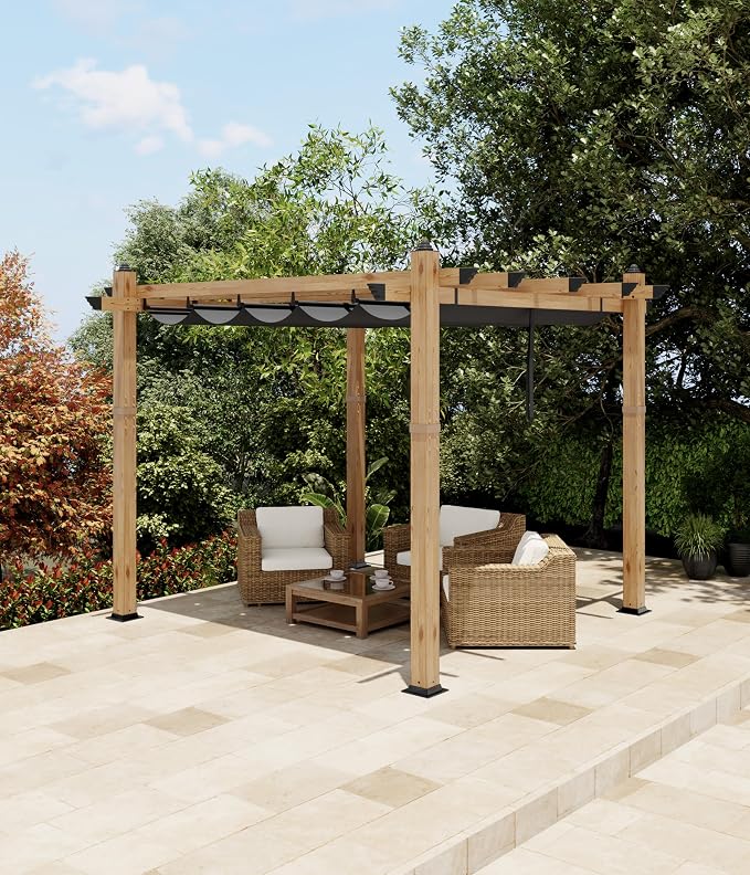 10x10 Ft Aluminum Pergola Outdoor Pergola - Image 2