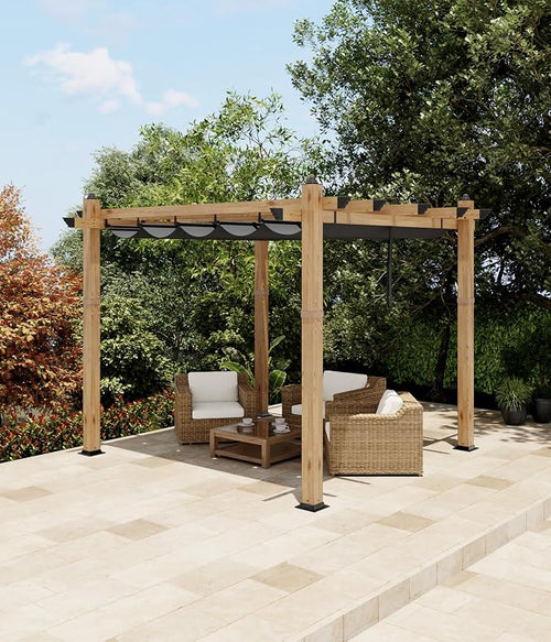 10x10 Ft Aluminum Pergola Outdoor Pergola - Image 2