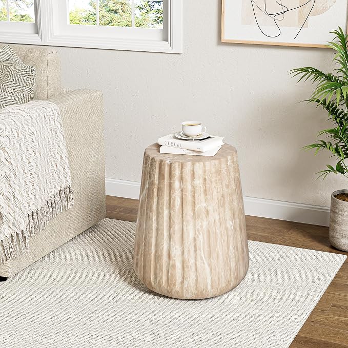 Christopher Knight Home Jayme 18.25" H Lightweight Concrete End Table, Outdoor - Image 3