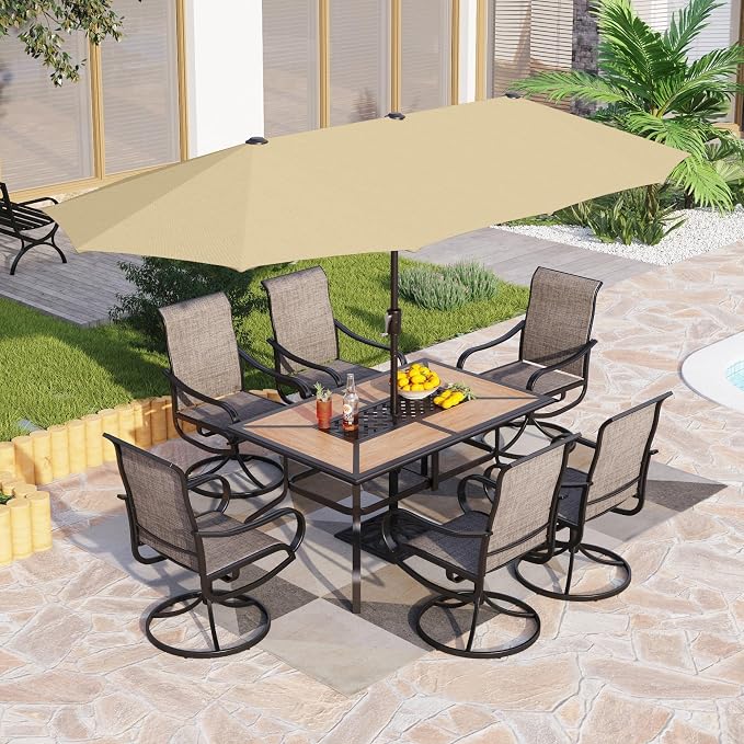 PHI VILLA Patio Dining Set by PHIVILLAThepioneerofcomfortablehouseholdsupplies