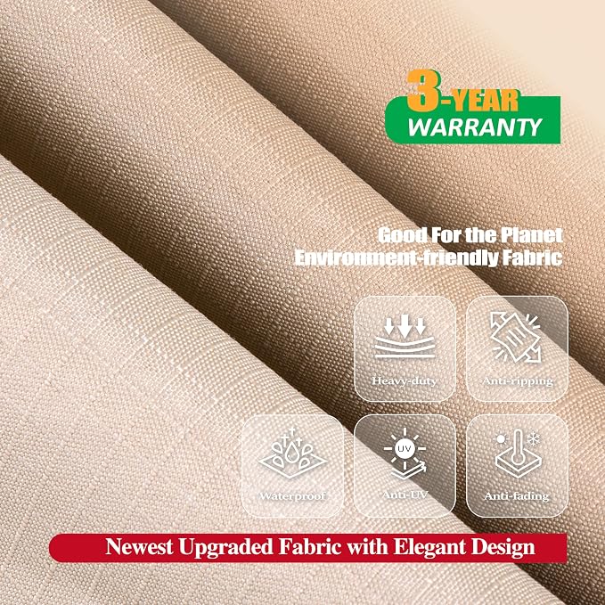 F&J Outdoors Waterproof UV Resistant Large Deep Seat Patio Lounge Chair Cover - Image 3