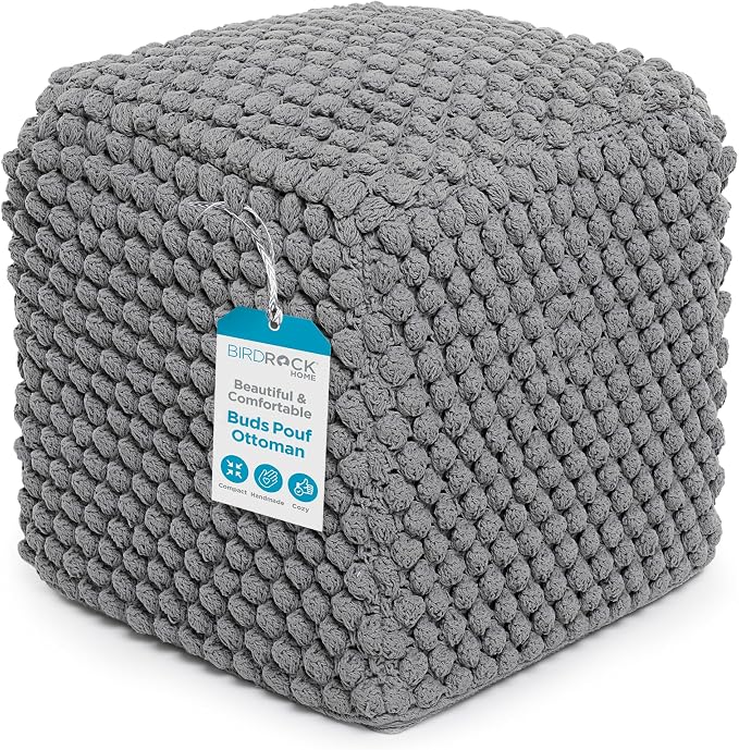 BIRDROCK HOME Buds Pouf Foot Stool Ottoman by BIRDROCKHOME