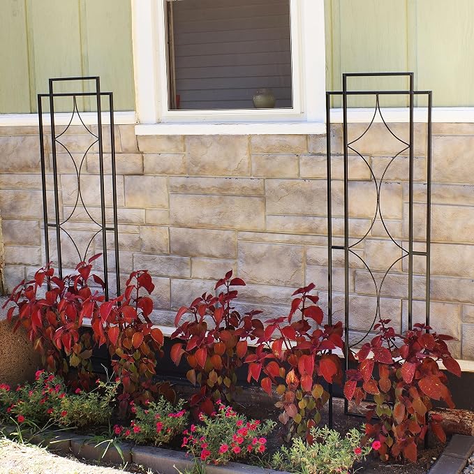 Sunnydaze 2-Piece Chic Diamonds Garden Trellis - Image 6