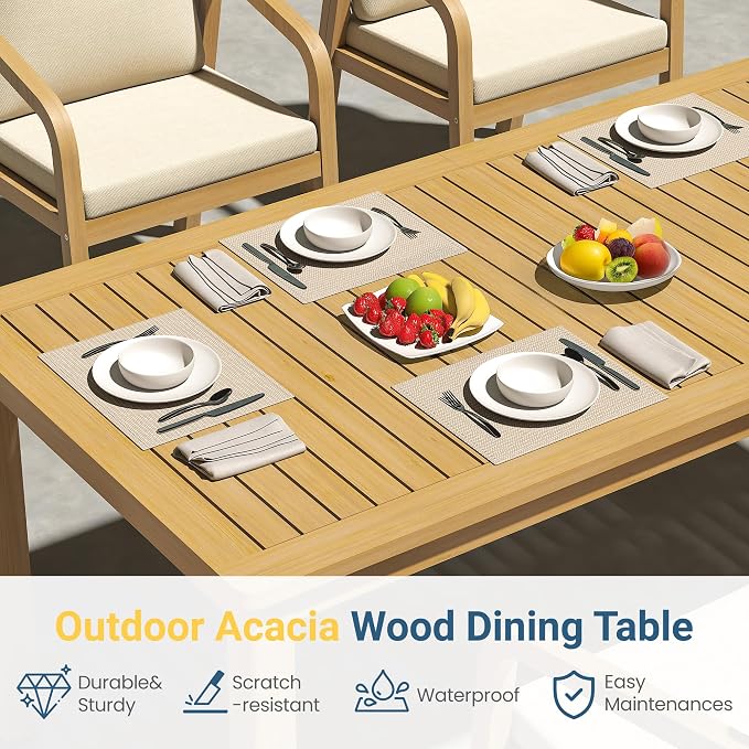 Wisteria Lane 3 Pieces Acacia Patio Dining Set - Image 4