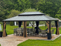 PURPLE LEAF 14' X 20' Outdoor Hardtop Gazebo Patio Wide Aluminum Frame Metal by PURPLELEAF