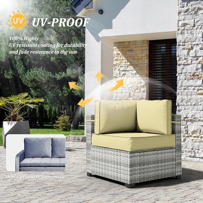 14 Pcs Outdoor Cushion Covers Patio Cushion Slipcovers Replacement Splash Proof - Image 5