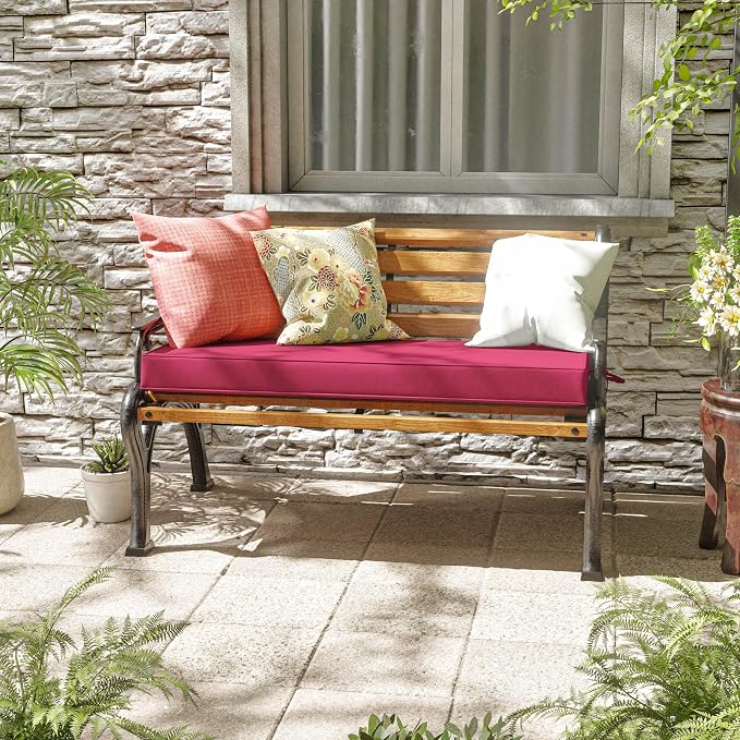 Premium Outdoor Bench Cushions for Patio Furniture 3.5inches Memory Foam Bench - Image 2