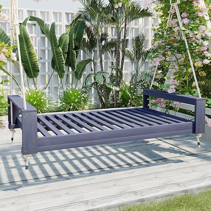 Merax Patio Acacia Wood Porch Swing by Merax