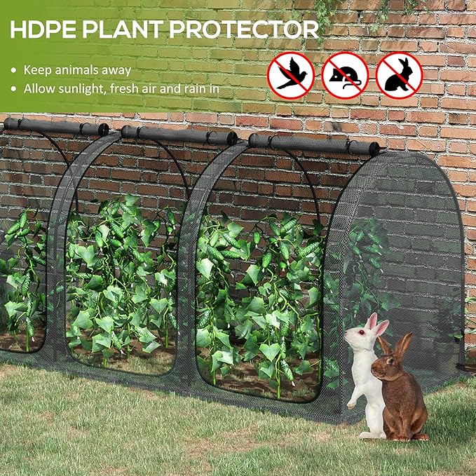 Outsunny 9' x 4' Crop Cage, Plant Protection Tent - Image 4