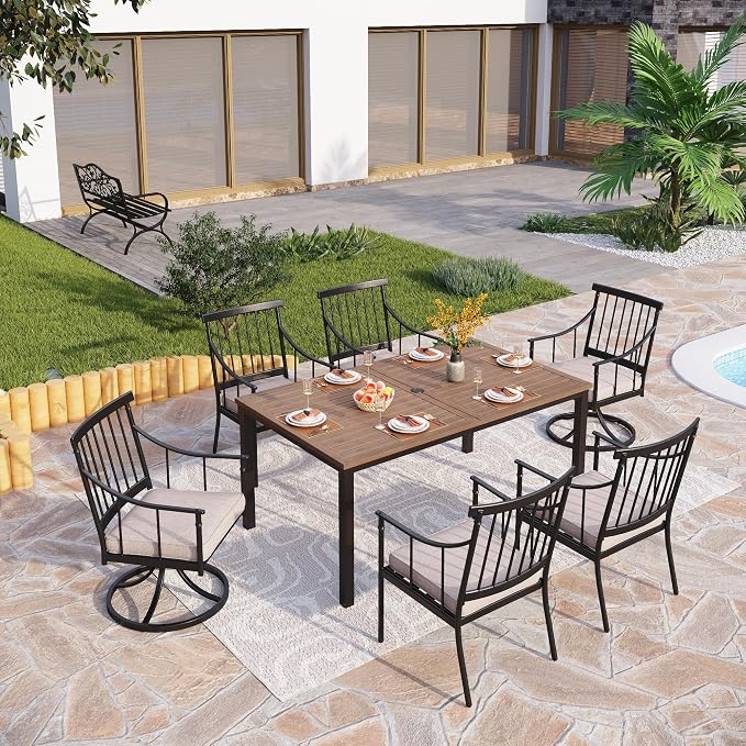 PHI VILLA 7 Pieces Outdoor Dining Set - Image 2