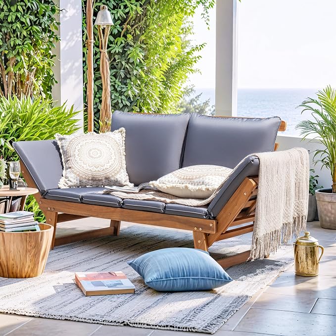 Greesum Patio Convertible Couch Sofa Bed - Image 5