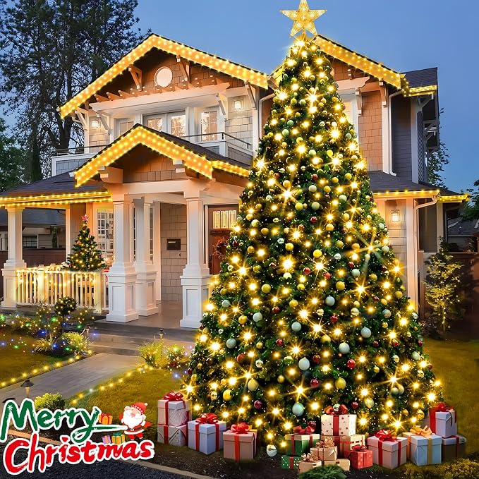 KNONEW 197FT 500 LED Christmas Lights Outdoor String Lights 8 Modes & Memory - Image 3