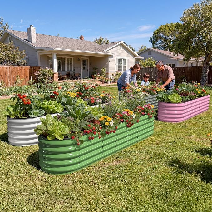 Galvanized Raised Garden Bed 8x2x1.5 FT, Oval Metal Raised Garden Bed Outdoor - Image 8