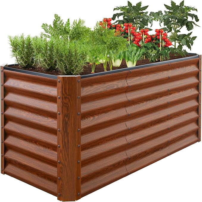 Best Choice Products 4x2x2ft Outdoor Metal Raised Garden Bed, Deep Root Planter by BestChoiceProducts