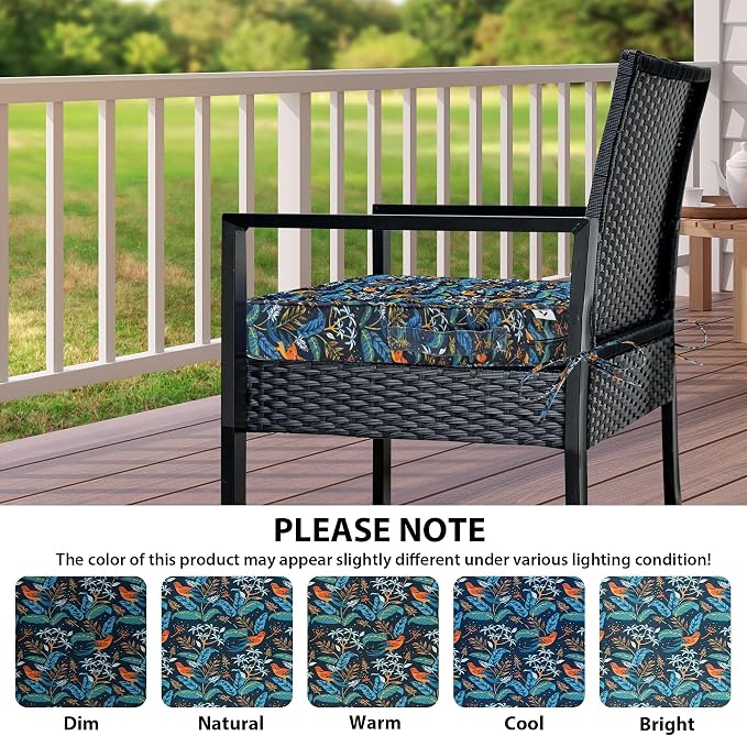 Outdoor Chair Cushions Set of 4, Waterproof Outdoor Seat Cushions - Image 7