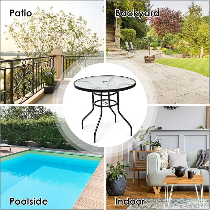 Tangkula 32" Round Outdoor Table - Image 8