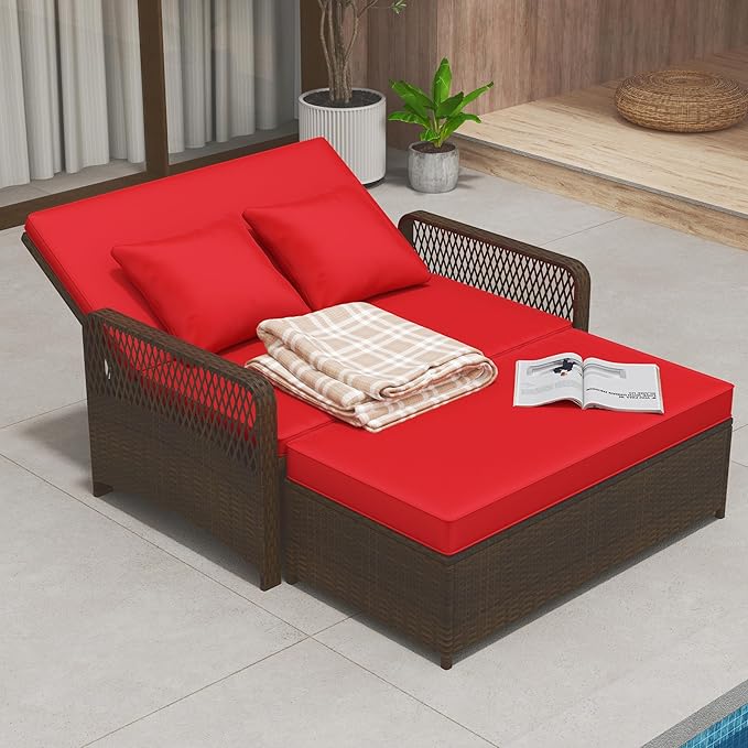 RELAX4LIFE Wicker Patio Outdoor Daybed - Image 2