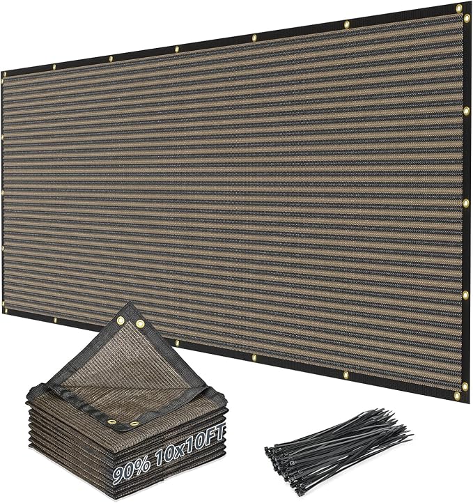 90% Sun Shade Cloth, Kesfitt 10x10FT Garden Shade Cover by Kesfitt