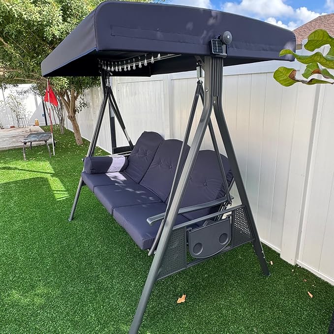 PURPLE LEAF Outdoor Patio Porch Swing - Image 2