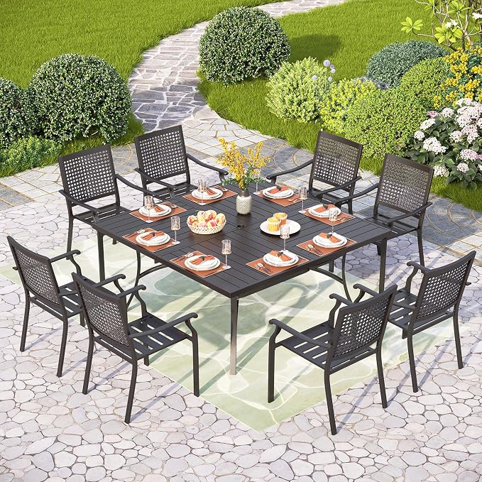 PHI VILLA Large Outdoor Square Dining Table - Image 2