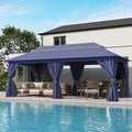 LAUSAINT HOME Semi-Permanent Outdoor Patio Gazebo 10'x20', Heavy Duty Party by LAUSAINTHOME